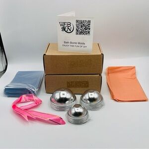 Bath Bomb Molds 2 sets of 12 (24 Pieces) DIY Metal Spa Day Galentine Marketplace